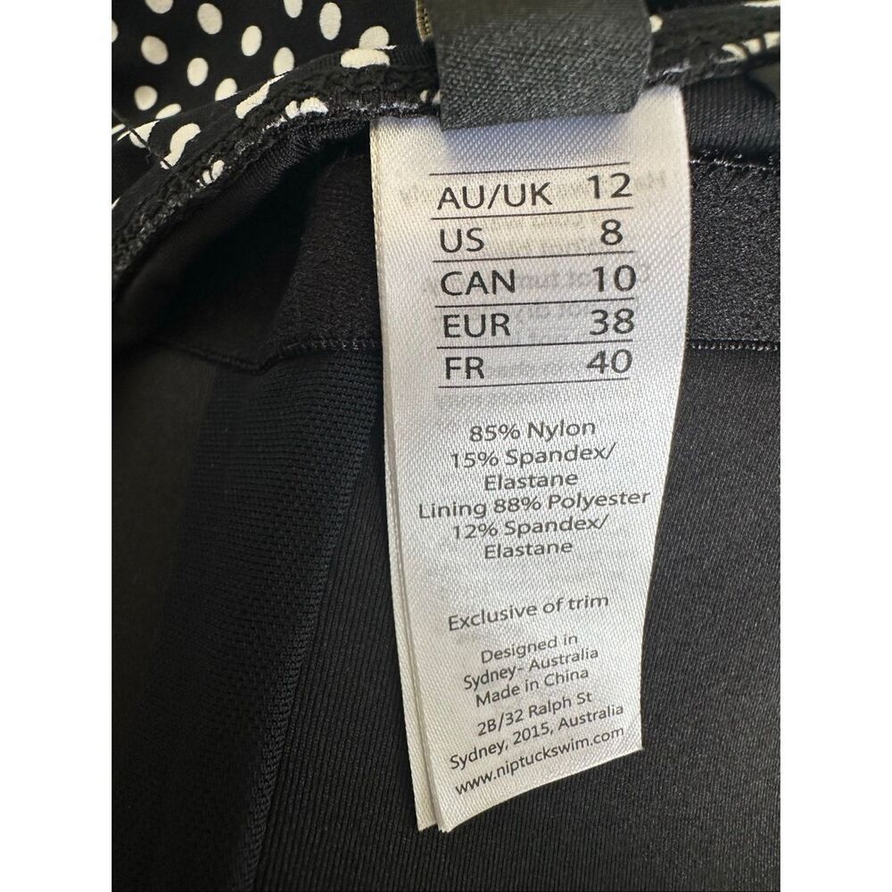 NWT NIPTUCK Joanne Black Polka Dot Print One-piece Swimsuit. Size 8 - Picture 14 of 14